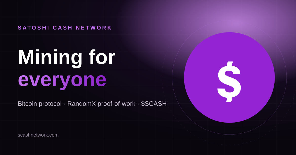 Satoshi Cash Network 社交分享图